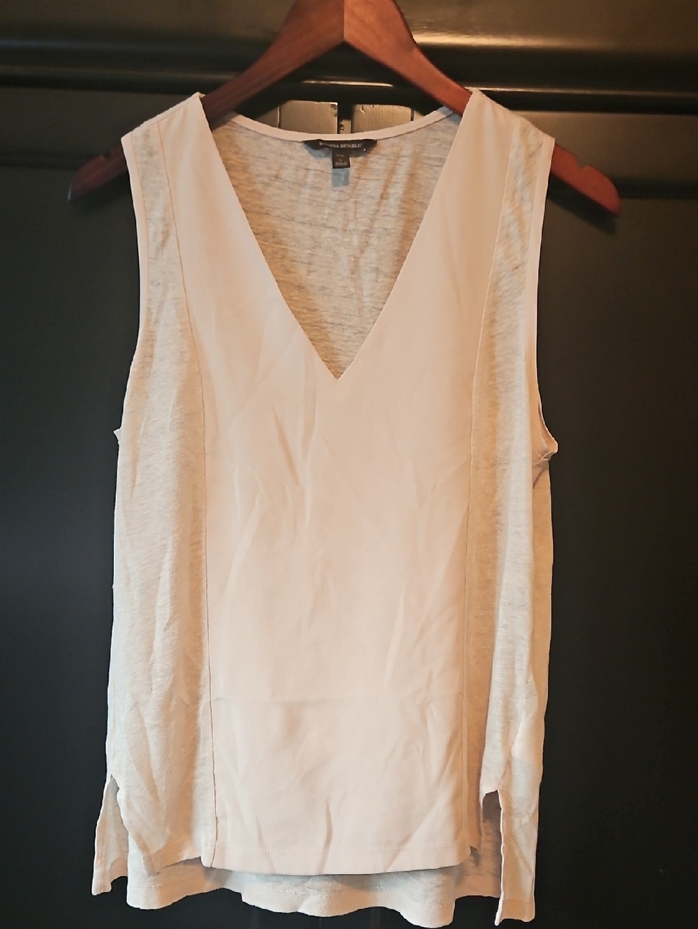 Banana Republic Linen Mixed Media Sleeveless Tunic